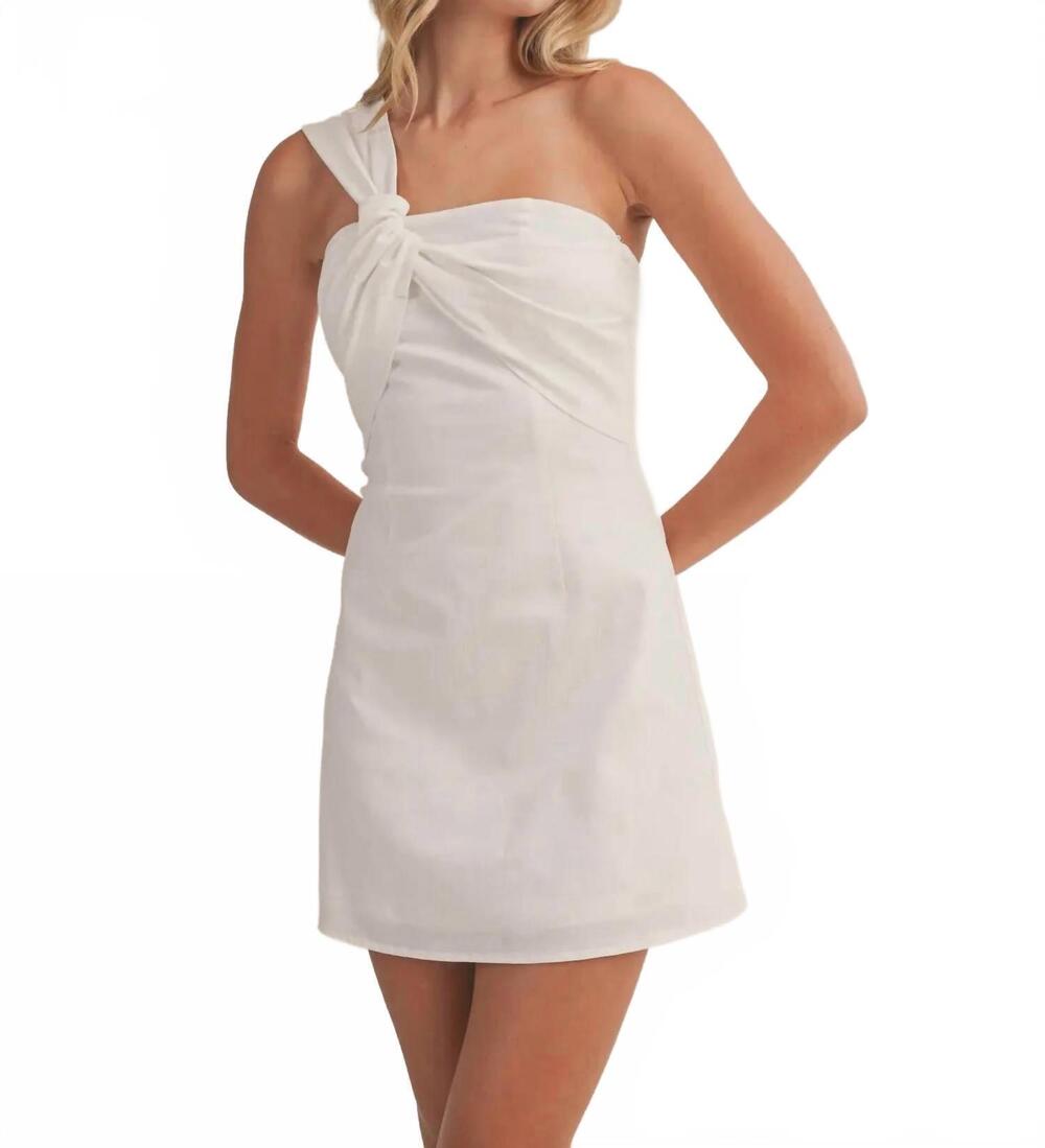 NEW KLESIS one shoulder dress in off white